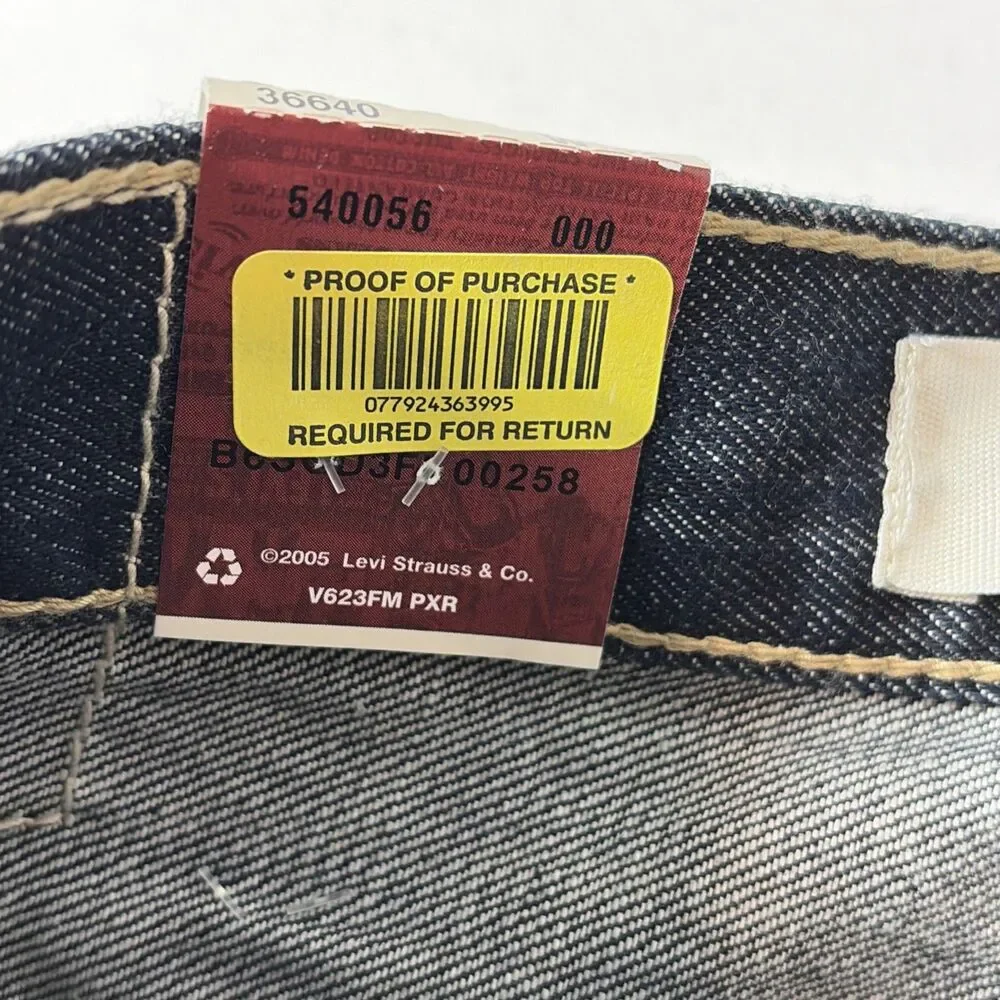 NWT Signature By Levi Strauss Men’s Denim Carpenter Shorts Dark Wash Blue Sz 32